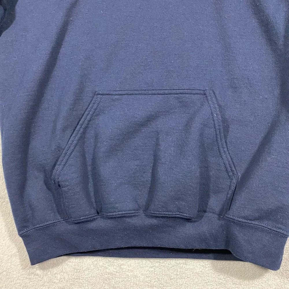Gildan Mid-State Supply Hoodie‎ Mens Medium Blue Oasis Logo Pullover Sweatshirt